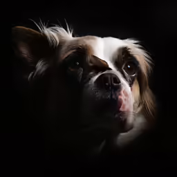 an animal that is standing up in the dark