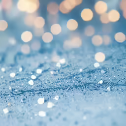 some water drops that are on top of the surface
