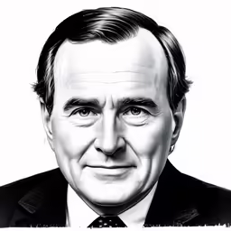 a black and white image of john kerry