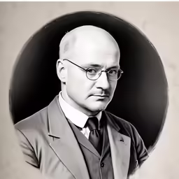 a man in a suit and tie looks in a circle