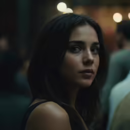 a woman with an angry look on her face