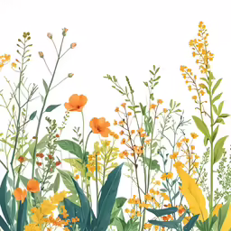 an image of an orange and yellow flower border