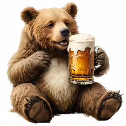 a giant teddy bear with glasses on its paws