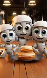 three cartoon characters are having some time together