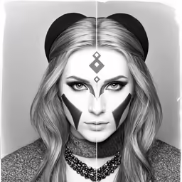 a woman is shown with two different face shapes