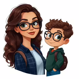 a cartoon character of a man and woman