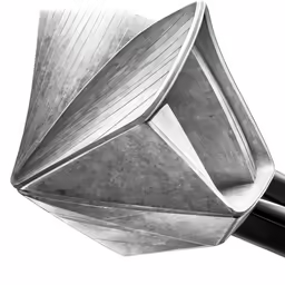 a black and white image of a cone