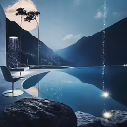 the reflection of the water in the pool is amazing