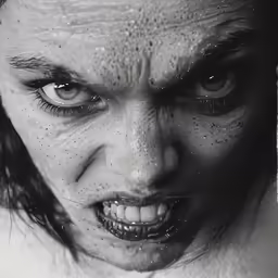 a person with lots of frecks on their face