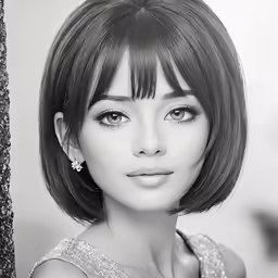 a beautiful young woman with an interesting hair style