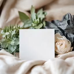 there is a rose and flower on top of the white paper