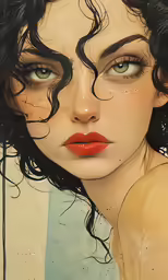 a close up of a person with a makeup