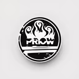 the crow crow logo in a black circle