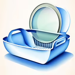 a white dish dish drying on a stand