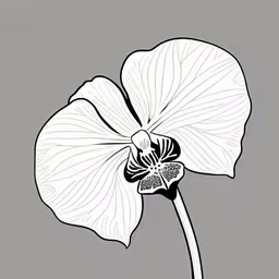 a large orchid flower on a dark gray background