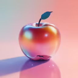 an apple that has something on the surface