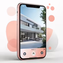 an iphone with a large image in it