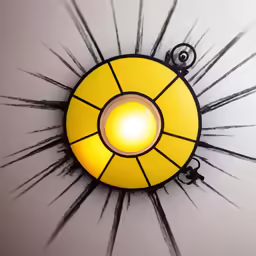 an image of a light fixture that is glowing