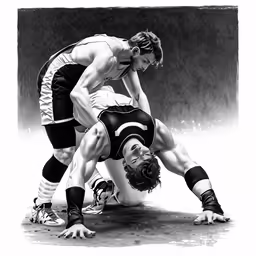 two athletes doing different stunts on the ground