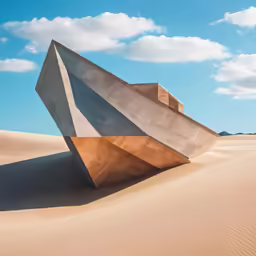 the shape of a boat is in the sand