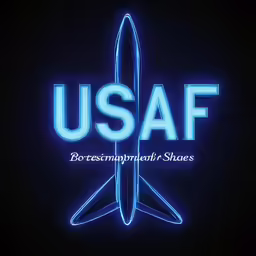 a neon sign that says, usaaf