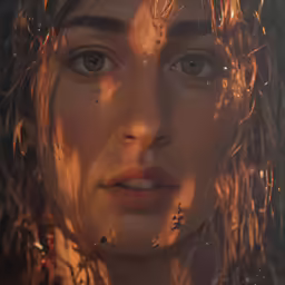 an image of a woman that is looking outside through a window