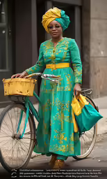 a woman on a bike holding a basket