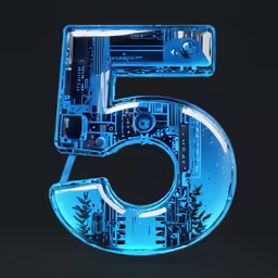 a number that has the image of an electronic device inside it