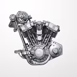 an intricately designed motorcycle engine