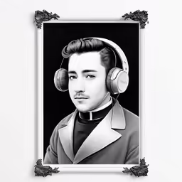 a woman wearing headphones is seen here