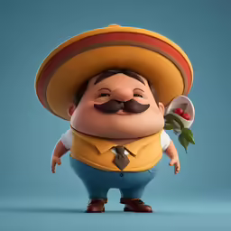 a cartoon character has just been revealed from an over head view
