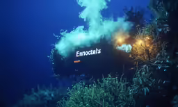 an image of the words endocasts in a smoke bomb