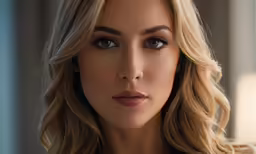 a close up photo of the face of a woman