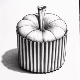 a drawing of a muffin made out of some sort of paper