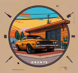 a yellow car parked outside of a building,an old yellow car is parked in front of a store