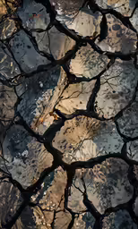 some kind of ground that looks like cracked concrete