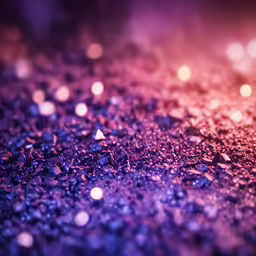 glitter in purple and blue colors is being photographed