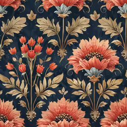 a background with lots of red flowers on it