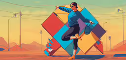 there is a drawing of a woman doing yoga,a drawing of a woman standing in a yard