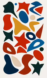 a drawing of some shapes with a white background