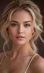 a very beautiful blond with blue eyes