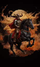 there is a man riding on the back of a horse