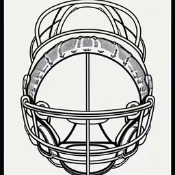 an illustration of the inside of a football helmet,an old football helmet with an american flag on it
