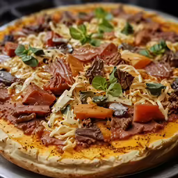 the pizza is cooked on the tray and ready to be eaten