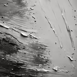 a wet beach that has little drops of water