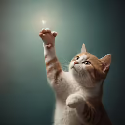 the light is shining in the picture as it appears to be reaching up