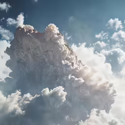 a big structure shaped out of clouds that looks like something
