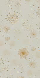 a cream colored wallpaper with a golden fireworks pattern
