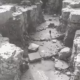 an image of a man standing on the edge of a mountain
