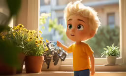 a little boy that is standing in the sand